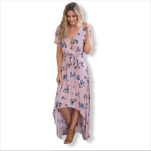Floral High Low Dress Large